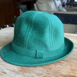 Green Felt Fedora Hat